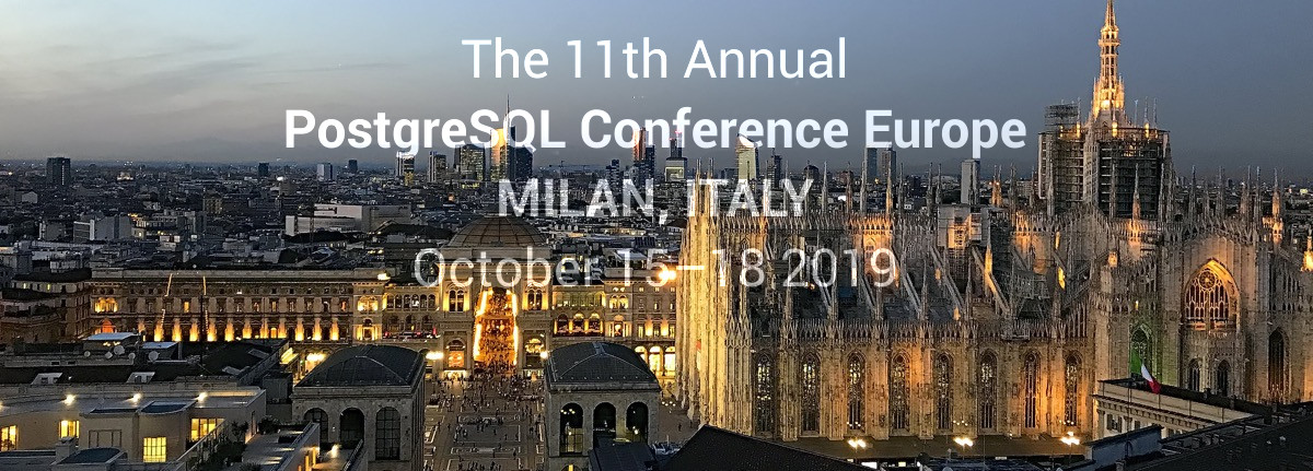 PGConf.EU 2019 – Крупнейшая европейская конференция по PostgreSQL PGConf.EU 2019 – Крупнейшая европейская конференция по PostgreSQL